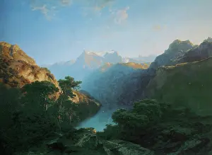 1849 Prints: By the Lake of Uri, 1849. Creator: Alexandre Calame