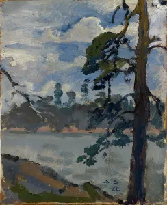 Salokivi Santeri Prints: Lake View, 1920. Creator: Santeri Salokivi