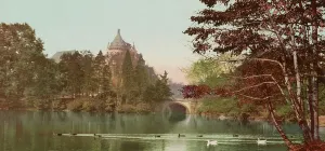 Central Park Prints: A Lake view in Central Park, New York, c1901. Creator: Unknown