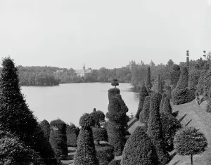Lake Waban from Hunnewell's Gardens, Wellesley, c1900. Creator: Unknown