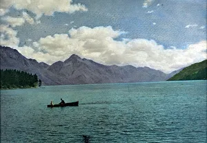 Spacious Prints: Lake Wakatipu, 1920s. Creator: AJ Wales