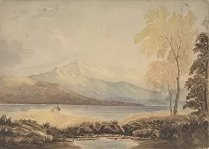 Snowcapped Collection: Lakeland Landscape, early 19th century. Creator: Formerly attributed to Copley Fielding