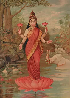 Lotus Flower Gallery: Lakshmi, 1894. Creator: Unknown