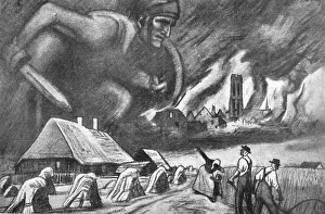 Dread Prints: L'Allemagne Abattue; La peur allemande; Que Dieu protégé nos foyers ! --D'apres