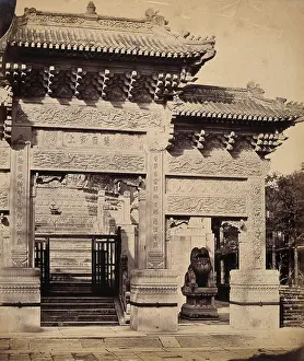 Felix Beato Prints: The Lama Temple, near Beijing, China: an entrance building. Creator: Felice Beato
