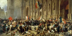 Cannon Prints: Lamartine refusant le drapeau rouge devant l'Hôtel de Ville