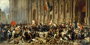 Alphonse De Lamartine Collection: Lamartine in front of the Town Hall of Paris rejects the red flag on 25 February 1848