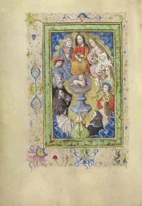Priests Prints: The Lamb of God with Saints; Book of Hours, after 1460. Creator: Unknown