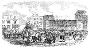 Demonstrating Prints: The Lambeth Election: the Hustings at Kennington, 1857. Creator: Unknown