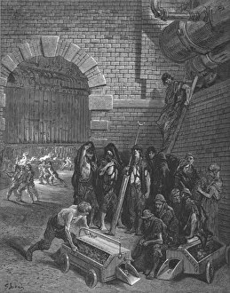 Hardship Prints: Lambeth Gas Works, 1872. Creator: Gustave Doré