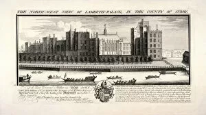 Maurer Collection: Lambeth Palace, London, 1745. Artist: Pierre-Charles Canot
