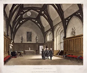 Augustus Charles Prints: Lambeth Palace, London, 1808. Artist: Augustus Charles Pugin