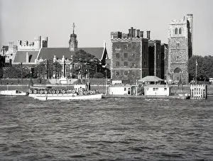 Pier Prints: Lambeth Pier, London, c1955. Creator: Arthur Charles Kirby Ware