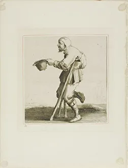 Crutch Prints: Lame Beggar Asking for Alms, from T is al verwart-gaern (It's already confusing)