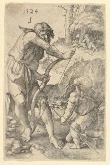 Cain Collection: Lamech and Cain, 1524. Creator: Lucas van Leyden