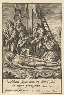 Hieronymus Wierix Gallery: The Lamentation, before 1619. Creator: Hieronymous Wierix