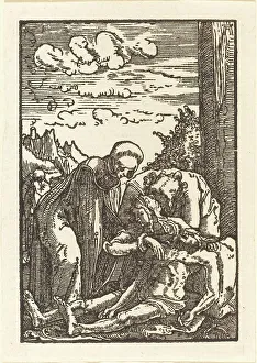 Lament Prints: The Lamentation beneath the Cross, c. 1513. Creator: Albrecht Altdorfer