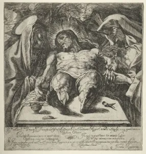 Late 16th Early 17th Century Prints: The Lamentation. Creator: Orazio Borgiani (Italian, 1578(?)-1616)