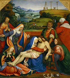 Pieta Prints: Lamentation over the Dead Christ, 1509. Creator: Solari (Solario), Andrea (1470-1524)