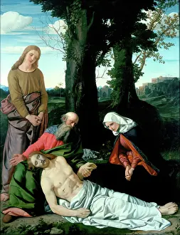 Underneath Prints: Lamentation over the Dead Christ, 1835. Creator: William Dyce