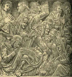Lamentation over the dead Christ, marble panel, c1470-1475, (1881). Creator: J. I