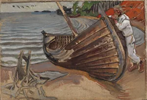 Shipwrecked Prints: The Lamenting Boat, 1906. Creator: Akseli Gallen-Kallela