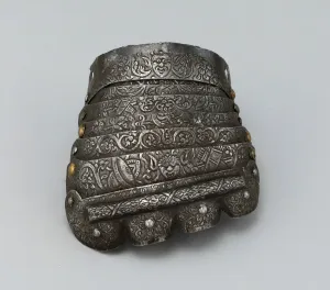 Steel Brass And Leather Prints: Lames (eight) of a Left Gauntlet, Italy, c. 1550 / 60. Creator: Unknown