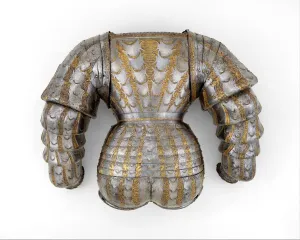Radziwill Prints: Top Lames of Vambraces (Arm Defenses) from a Costume armour, German, Augsburg, ca. 1525