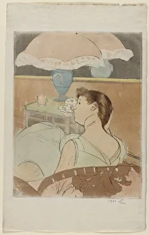 1844 1926 Prints: The Lamp, 1890-1891. Creator: Mary Cassatt (American, 1844-1926)