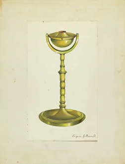 Lamp Stand Prints: Lamp, 1935/1942. Creator: Eugene Barrell
