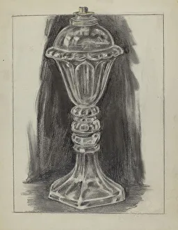 Graphite On Paper Prints: Lamp, 1935/1942. Creator: Gilbert Sackerman