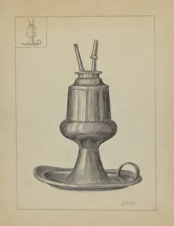 Lamp Base Prints: Lamp, 1935/1942. Creator: Janet Riza