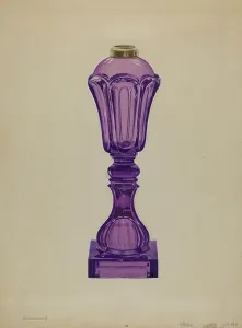 Glassworks Prints: Lamp, 1938. Creator: John Dana