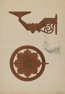 Bracket Gallery: Lamp Bracket, 1936. Creator: Marie Famularo