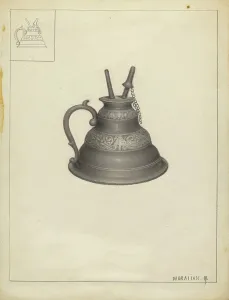 Lamp Base Prints: Lamp, c. 1936. Creator: Arsen Maralian