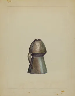Winter Charlotte Prints: Lamp, c. 1936. Creator: Charlotte Winter