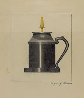 Lamp Stand Prints: Lamp, c. 1936. Creator: Eugene Barrell