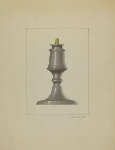 Lamp Stand Prints: Lamp, c. 1936. Creator: Eugene Barrell