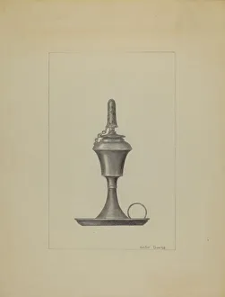 Hester Duany Prints: Lamp, c. 1936. Creator: Hester Duany