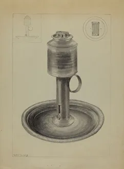 Hester Duany Prints: Lamp, c. 1936. Creator: Hester Duany