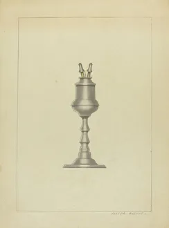 Lamp Stand Prints: Lamp, c. 1936. Creator: Joseph Wolins
