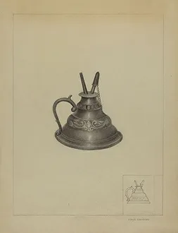 Louis Annino Prints: Lamp, c. 1936. Creator: Louis Annino
