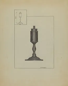 Lamp Base Prints: Lamp, c. 1936. Creator: Matthew Mangiacotti