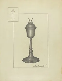 Lamp Base Prints: Lamp, c. 1936. Creator: Matthew Mangiacotti