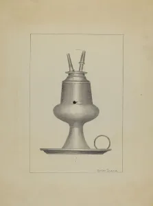Hester Duany Prints: Lamp, c. 1937. Creator: Hester Duany