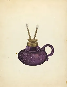 Fisk John Prints: Lamp, c. 1937. Creator: John Fisk