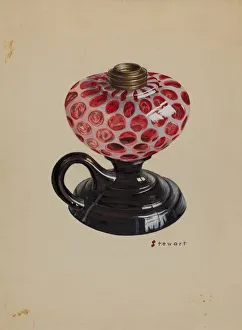 Glasswork Prints: Lamp, c. 1937. Creator: Robert Stewart
