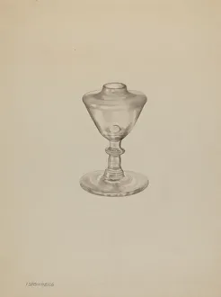 Glassworks Collection: Lamp, c. 1938. Creator: Isidore Steinberg