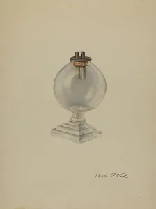 Double Prints: Lamp, c. 1938. Creator: Paul Ward