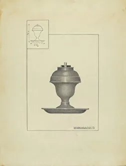 Lamp Base Prints: Lamp, c. 1939. Creator: Matthew Mangiacotti